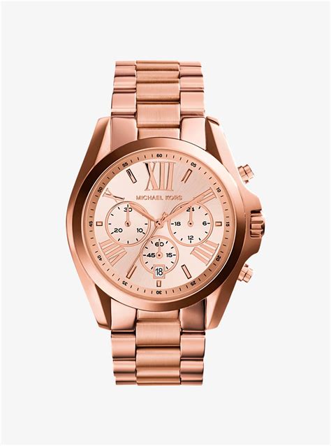 michael kors oversized bradshaw watch rose gold|Michael Kors bradshaw watch.